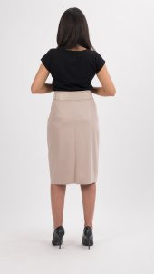 BÜYÜK BEDEN OFİS ETEK,70 CM BOYUNDA,ASTARLI,SORALLİNE,747, TAŞ - 3