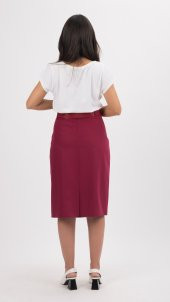 BÜYÜK BEDEN KALEM ETEK,70 CM BOYUNDA ,ASTARLI ETEK,SORALLİNE,747 NARÇİÇEĞİ - 3