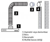 Bacamatik Baca Klapesi Folyo Bant ve Aspiratör Borusu Set - 3