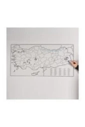 PANDA 118X56 CM TURKIYE HARITASI KAGIT TAHTA(792) - 1