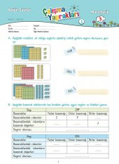 Karaca Eğitim Yayınları 3. Sınıf Matematik Etkinlikli Soru Bankası Çalışma Yaprakları - 2