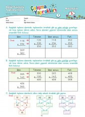 Karaca Eğitim Yayınları 3. Sınıf Matematik Etkinlikli Soru Bankası Çalışma Yaprakları - 7