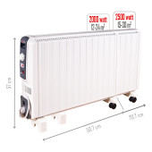 İVİGO 2500 Watt Manuel Yağlı Radyatör AYAKLI - 5