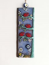 Özel Tasarım Dalda Kuş Nazarlık Seramik Duvar Süsü - 1