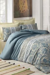 Karen 100 Pamuk Tek Kişilik Nevresim Takımı Mint thumbnail 2