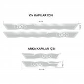 Seat Gümüş Kapı Eşiği, Kapı Karşılama 4lü Set - 1