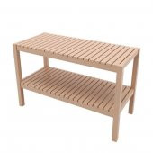 BIEN AHŞAP IZGARALI 2Lİ SET BANYO RAFI BIE-7017 - 1