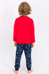 U.S. Polo Assn Lisanslı Açık Kırmızı Erkek Çocuk Pijama Takımı - 4