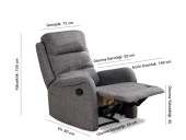 Niron Comfort Fonksiyonel Tekli Koltuk TV / Baba Koltuğu - Berjer - 3