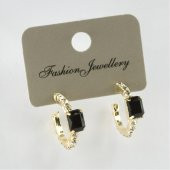 Şerit Taşllı Halka Küpe (2 cm) - 1