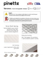 Tek Kişilik 120x200 cm Yatak Full Ortopedik Sert Yatak Verona - 2