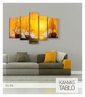 Bad Sea 5 Parça Kanvas Tablo 135X85 Cm - 3