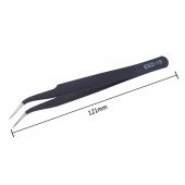 WellHise ST-15 AntiStatik Eğri Uç Tweezers Cımbız - 2