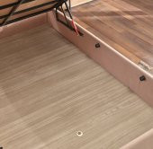 Niron Queen 120x200 Bir Buçuk Kişilik Pedli Yatak Seti Sütlü Kahve Kumaş Baza Başlık ve Yatak Takımı - 9