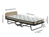 Supreme - Tek Kişilik Katlanabilir Misafir Yatağı - Lüks Katlanır Yatak - 9