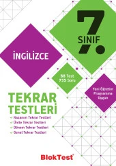 Bloktest Yayınları 7. Sınıf İngilizce Tekrar Testleri 2021-2022 - 1