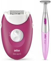 Braun Silk-Epil 3 3-420 Epilatör Ahududu Pembe - 2 Ek Parçalı Kablolu Epilatör - 1