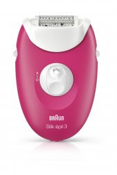 Braun Silk-Epil 3 3-420 Epilatör Ahududu Pembe - 2 Ek Parçalı Kablolu Epilatör - 2