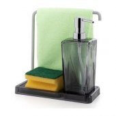 Primanova Luna Mutfak Sıvı Sabunluk Şeffaf Siyah M-E56-25 - 1