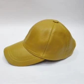 Camel Renk Deri Unisex Şapka thumbnail 1