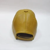 Camel Renk Deri Unisex Şapka thumbnail 5