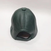 Yeşil Renk Deri Unisex Şapka thumbnail 4