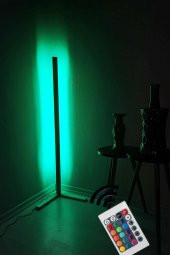 Lambader Ayaklı Abajur Rgb Led L Köşe Aydınlatma Ahşap - 1