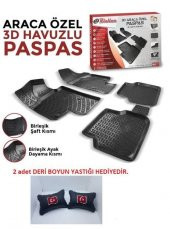 RİZLİNE SKODA SUPERB 2003-2008 ARASI PASPAS+DERİ BOYUN YASTIĞI - 1