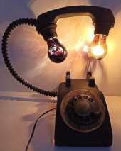 Koleksiyonluk 1940'lı Yıllardan Esintiler Nostaljik Telefon Görünümlü Lambalı Özel Seri Dekor - 3