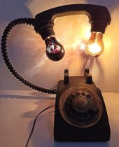 Koleksiyonluk 1940'lı Yıllardan Esintiler Nostaljik Telefon Görünümlü Lambalı Özel Seri Dekor - 4