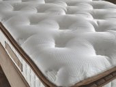 Niron Queen 90x190 cm Tek Kişilik Pedli Yatak Seti - Sütlü Kahve Kumaş Baza, Başlık ve Yatak Takımı - 3