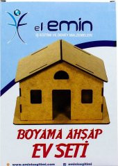 3D Ahşap Boyama Maketi Klasik Ev, Maket Ev, EM-730 - 3