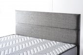 Niron Silver Yatak Baza Başlık Seti Full Ortopedik Yatak Gri Keten Baza Başlık - 6