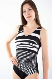 Desenli Siyah Mayo   25324 - 1