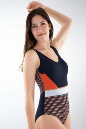 Desenli Lacivert Mayo   25352 - 1