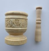 Ahşap Havan Dövecek Desenli Büyük Boy 11cm x 9cm - 2