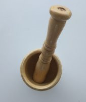 Ahşap Havan Dövecek Desenli Büyük Boy 11cm x 9cm - 3