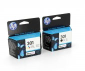 HP 301 CH561EE / CH562EE Orjinal Siyah ve Renkli Kartuş - 1