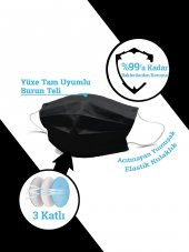 MASKEMASK Rainbow 10 Renk 3 Katlı 100 Adet - 8