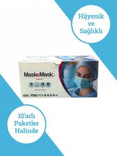 MASKEMASK Rainbow 10 Renk 3 Katlı 100 Adet - 10