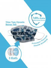 MASKEMASK Desenli Prenses Serisi 3 Katlı  100 Adet - 4