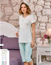 FLZ 24-211 HAMİLE LOHUSA KAPRİ PİJAMA TAKIMI - 4