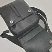 Siyah Renk Deri Erkek El ve Omuz Çantası - 9