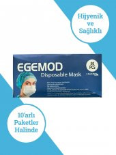 EGEMOD Sultan Serisi 3 Katlı Cerrahi Maske 50 Adet - 7
