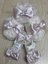 Lohusa Terlik Taç Anne Bebek Takımı Fiyonk Taç Pudra - 2