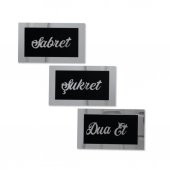 Sabret Şükret Dua Et Tablo Gümüş Duvar Süsü - 4