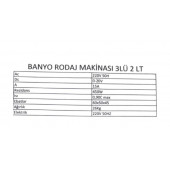 Banyo Rodaj Makinası 3x2lt. - 2