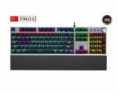 Frisby G8530QM Pandora Mavi Mekanik TR Oyuncu RGB Klavye thumbnail 1