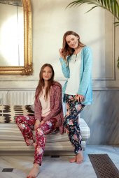 Çoşku 19046 3lü Sabahlıklı Pijama Takımı - 1