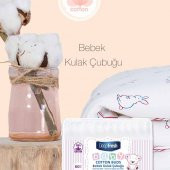 Deep Fresh Bebek Pamuklu Kulak Temizleme Çubuğu 3 x 60 Adet - 3
